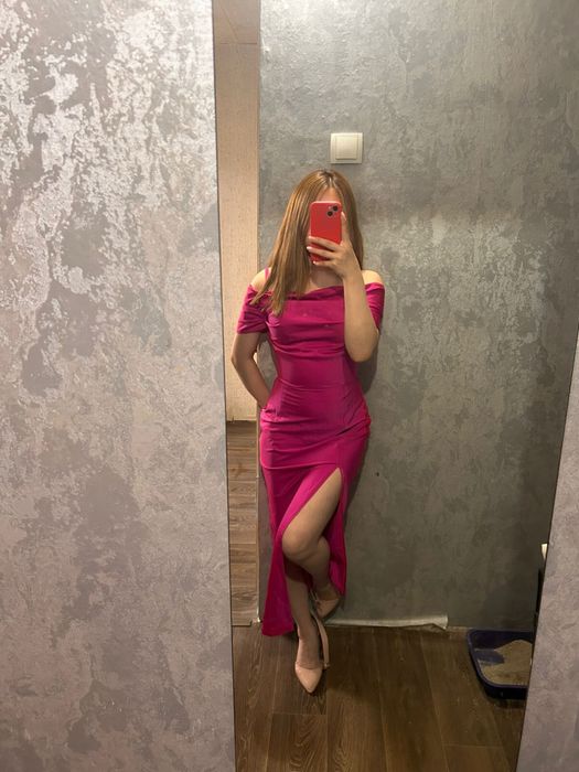 вечернее платье, розовое