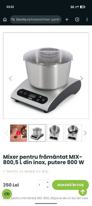 Mixer pentru framantat Biovita