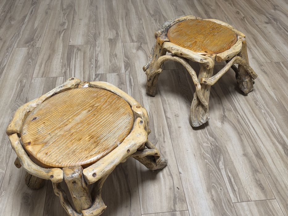 Дървени табуретки от корени 2броя