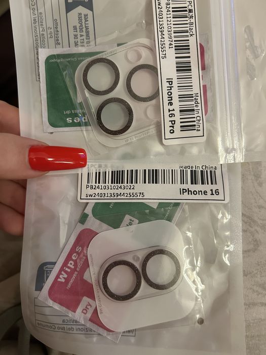 Folie sticla pt camera iphone 16, 16 pro