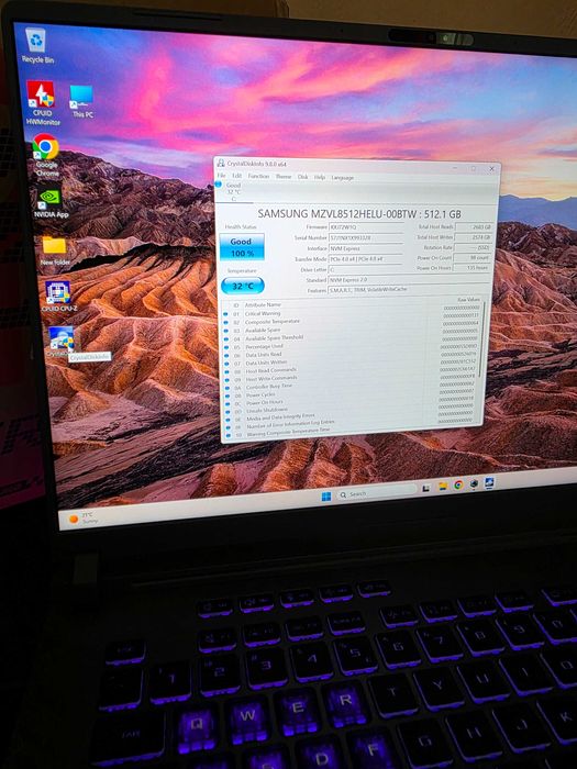 Лаптоп ASUS ROG Strix G16 G615JMR, Intel® Core™ i7 14650HX, 16'',2.5K,WQXGA IPS 240Hz 16GB DDR5 RAM 512GB SSD NVIDIA® RTX™ 5060 8GB GDDR7 Eclipse Gray