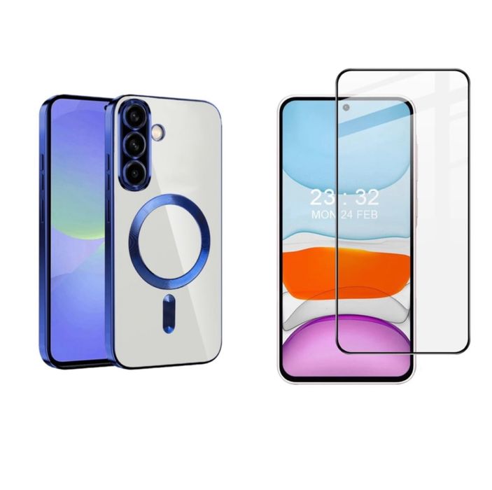 Samsung A35/A55/A36/A56/S23 FE/S24FE/S25FE Husa Magsafe + Folie Sticla