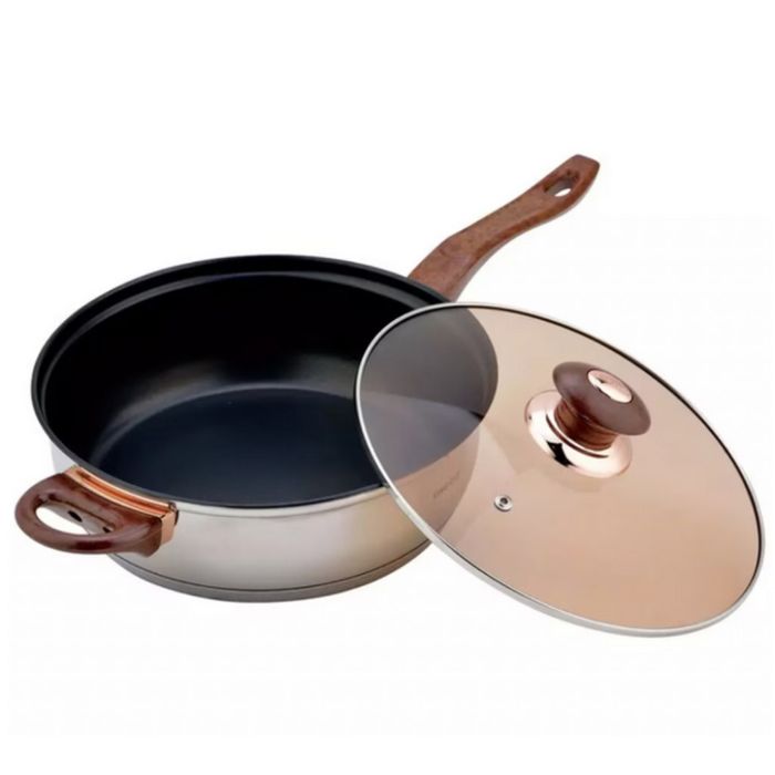 Комплект съдове за готвене от 12 части – Неръждаема стомана, равномерн