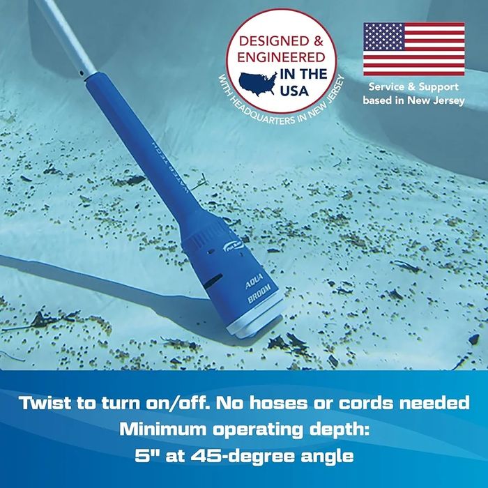 Aqua Broom for Pool and Water Vacuum Cleaner Battery Powered
