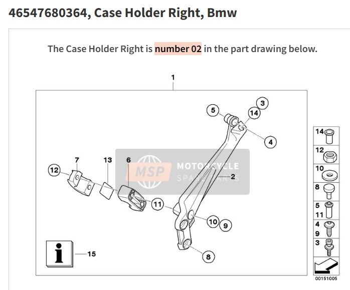 Suport geanta dreapta Gs1200 Vario