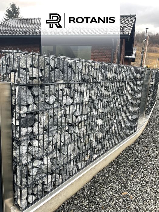 Gard complet cu plasa 2D si piatra concasată de la Producător