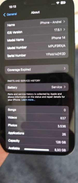 Iphone 14, 128 gb, blue, impecabil