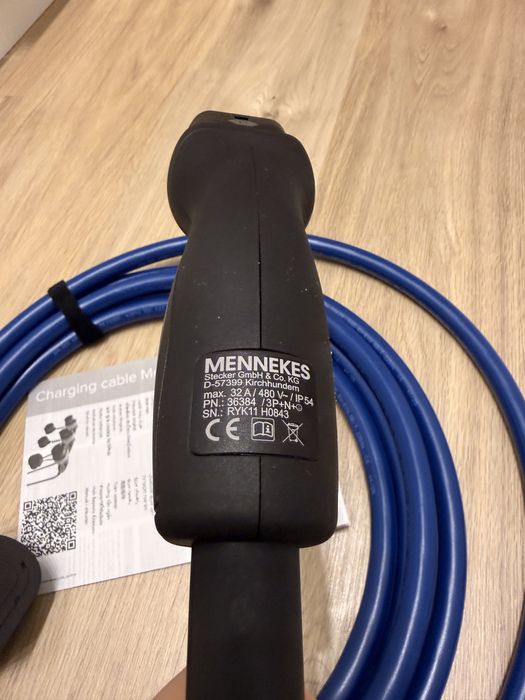 Cablu încărcare EV Type 2 Mennekes trifazic. Tesla Mercedes Dacia Bmw