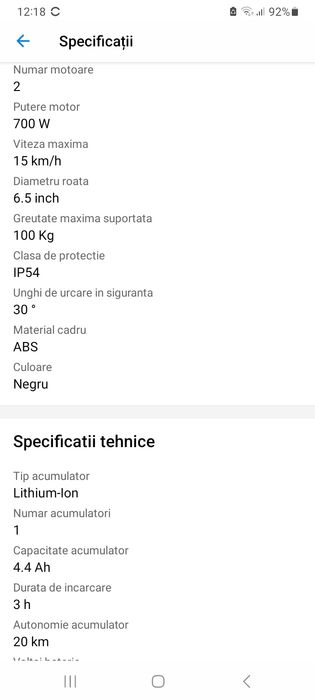 Vând Hoverboard Momo Design