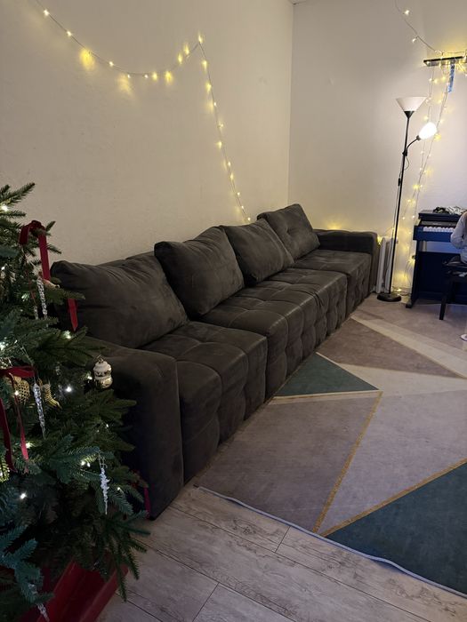 Продам большой диван, графитовый цвет