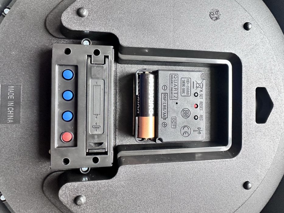 Ceas de perete Geevon DCF radio-controlat 30 cm, temperatură, dată