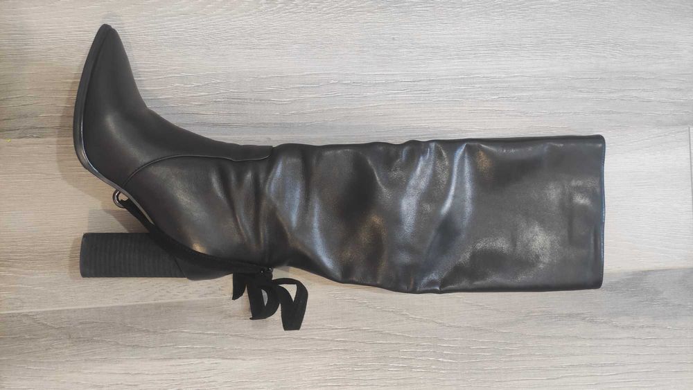 Кожаные сапоги, демисезон