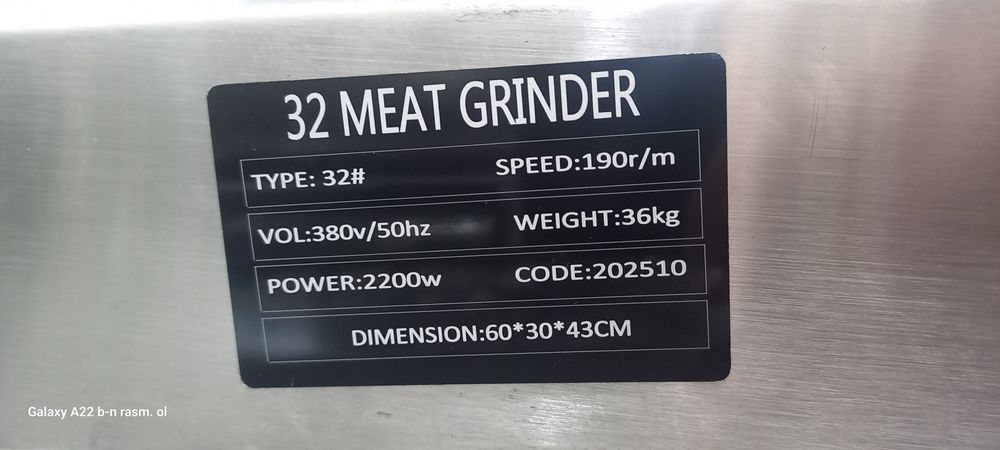 мясорубка Myasrobka misrofka (32Li)380vProfessional ARGINALI OPTOM NAR