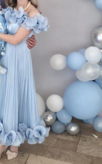 Rochie eleganta midi bleu
