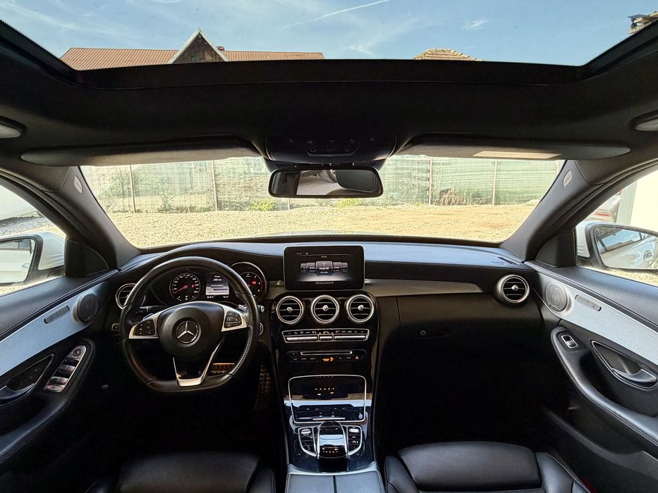 Mercedes-Benz C220d AMG pano led 5 butoane distronic camere 360 blind spot keyless head up disp Rate/leasing