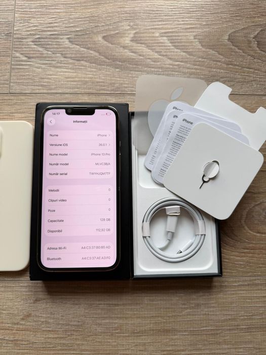 Iphone 13 Pro, 128gb, bat.80% - gold, ca nou