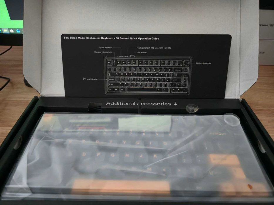 EPOMAKER AULA F75 Gasket TriMode Hot Swap RGBKnob LEOBOG Reaper Switch