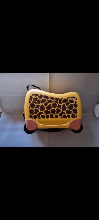 Troller copil bagaj Samsonite girafă galben
