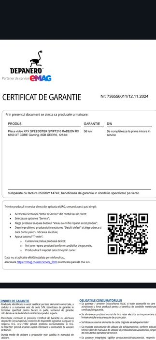 Placa video AMD FXF 6650XT 8GB