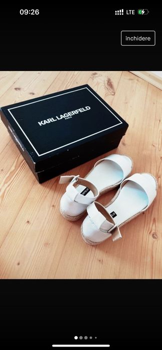 Vând sandale piele Karl Lagerfeld noi Nr 39