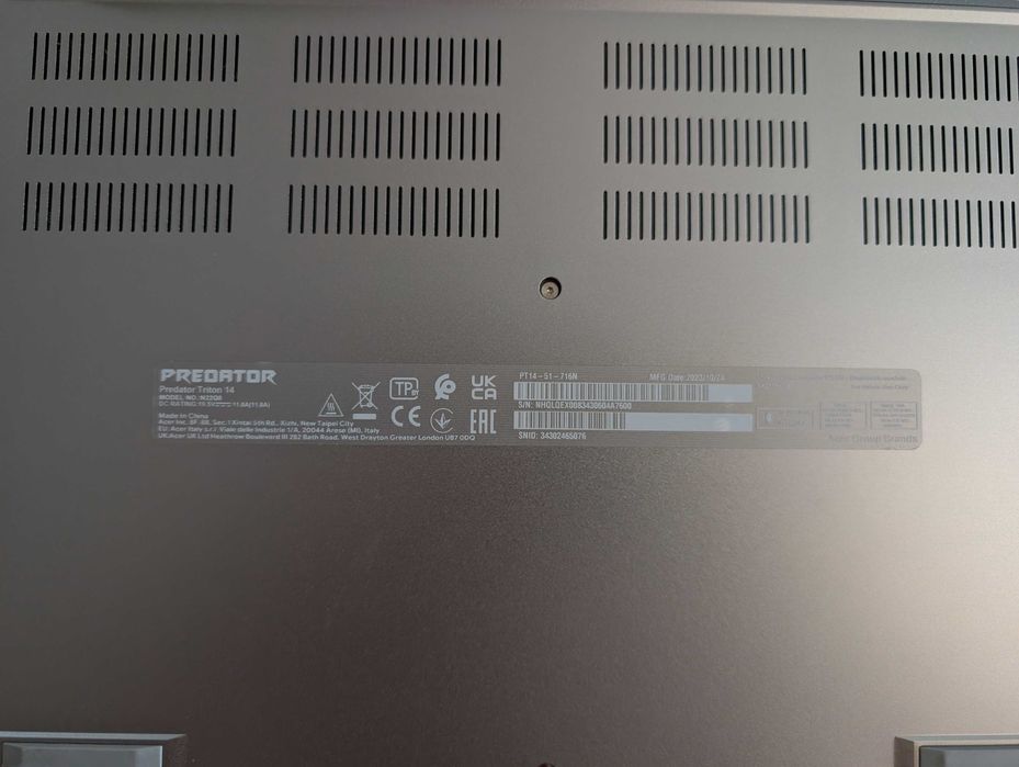 Acer Predator Triton 14 - i7-13700H - RTX4070 | Гаранция | Отличен