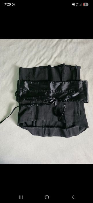 Corset japonez cu brau din satin brodat