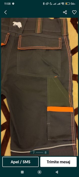 Pantalon scurt  de lucru Nr 46 , nou , Bull Star  SriLanka