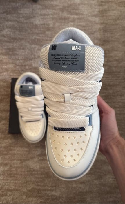 Amiri MA-1 albastru-alb