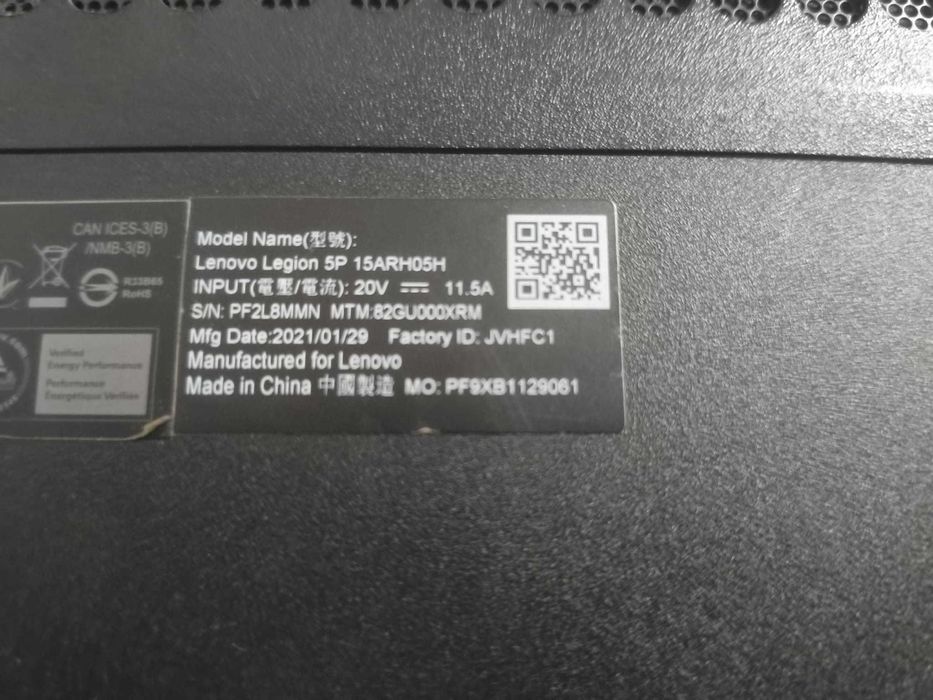 Lenovo Legion 5P Ryzen 7 4800H / GTX 1660 Ti 6GB / 16GB
