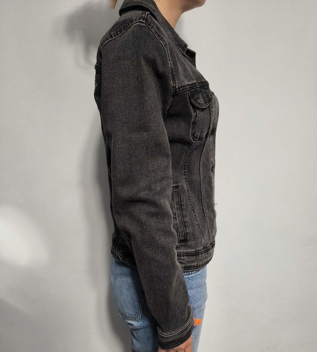 Jachetă/Geacă din denim Springfield – gri antracit, mărimea XL