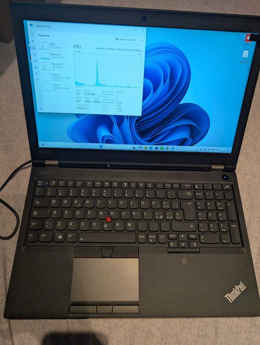 Laptop Lenovo P53, Hexa Core i7-9850H, 32GB DDR4,512 GB Quadro T2000