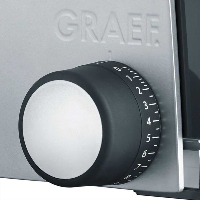 Слайсър, Graef S 32000 Електрическа машина за рязане неръждаема стомана, 170W,(алуминий, неръждаема стомана, 237мм, 343мм, 252мм, 393мм)