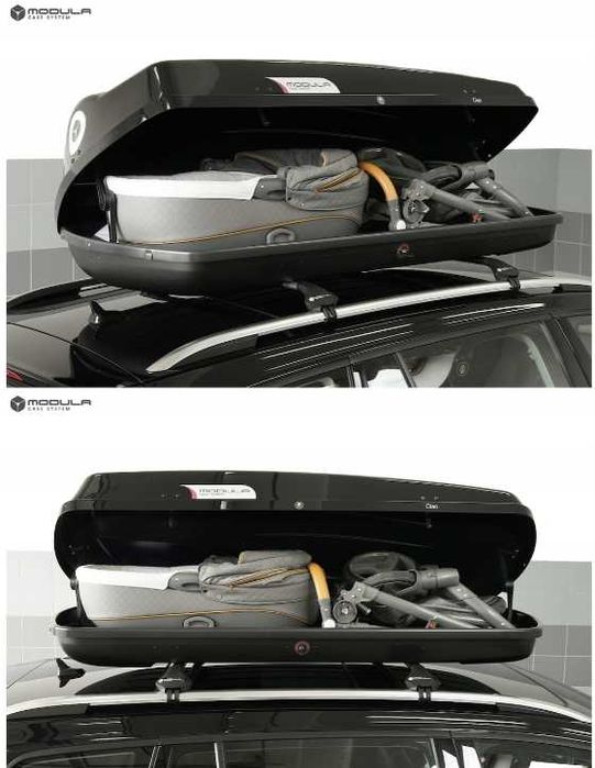 Cutie portbagaj MODULA Ciao 430 l , 175x80x44 cm , Silver / Black