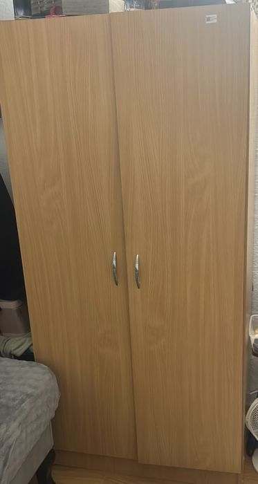 Dulap/Dressing Nefmob Ampio, 2 usi, o polită, dimensiuni 190x80x50 cm, culoare sonoma