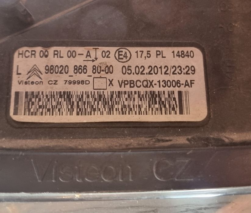 Преден ляв фар Citroen Ds5