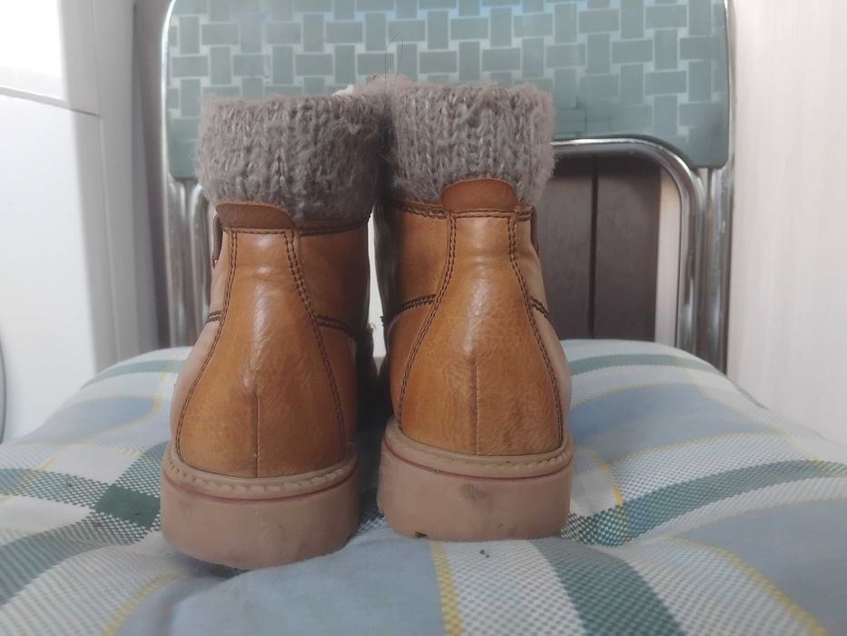 RIEKER 100% оригинални ботуши естествена кожа (стават за сняг и киша)