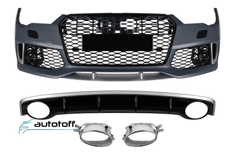Pachet exterior compatibil cu Audi A7 4G Facelift S-Line (15-17) RS7 Design