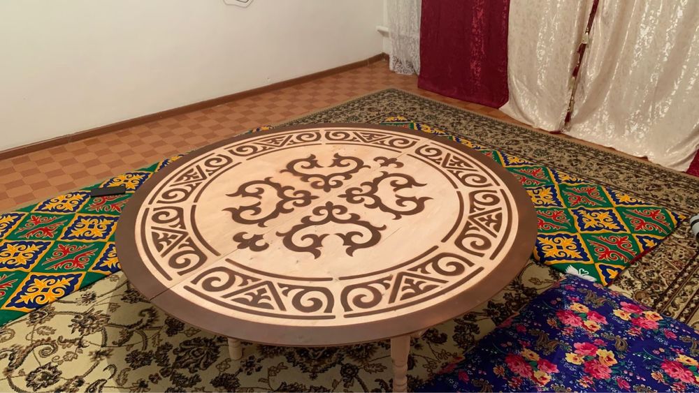 Жиналмалы дөңгелек жер стол