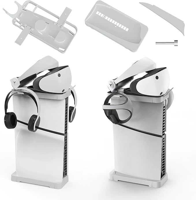 ECHZOVE PS5 Slim хоризонтална стойка, 2 в 1,съвместима с Playstation 5