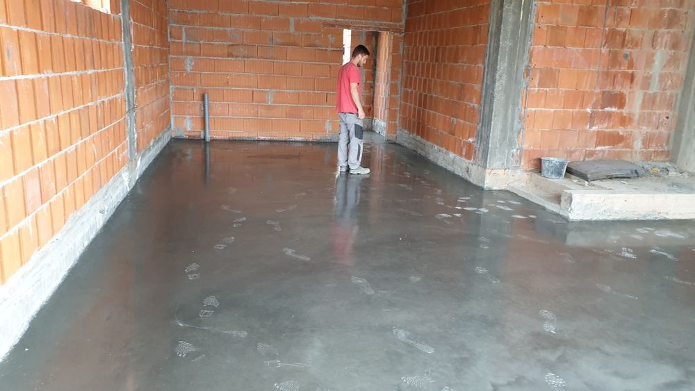 Șapă Industriala, Beton Elicopterizat cu Cuart in curte