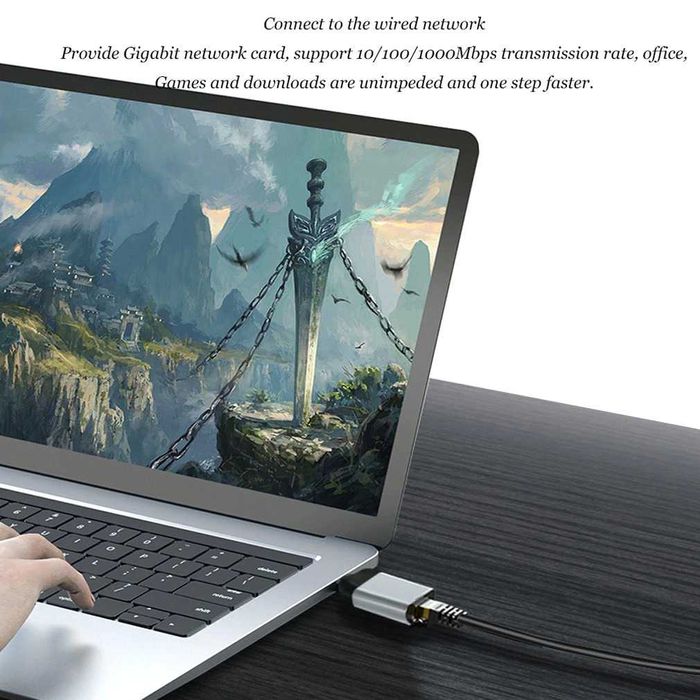 Adaptor USB-C Type-C la RJ45 placa de retea GIGABIT telefon, laptop