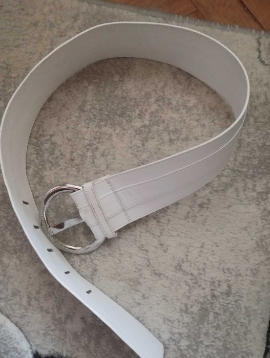 Dolce & Gabbana Бял кожен колан