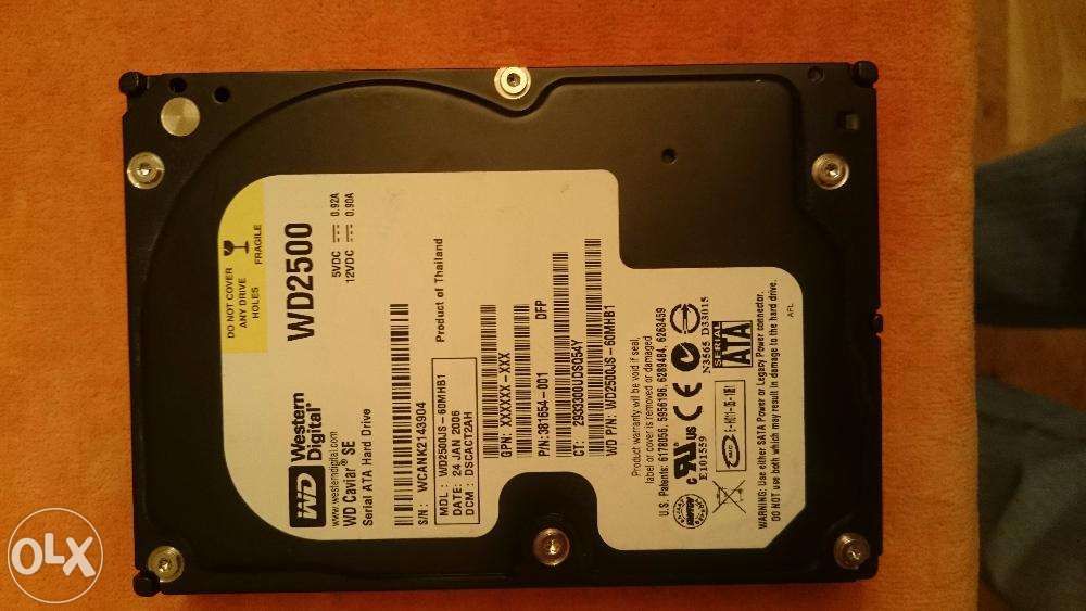 Hard Disk WD Western Digital 250GB - HDD  WD2500 - lot 8 buc