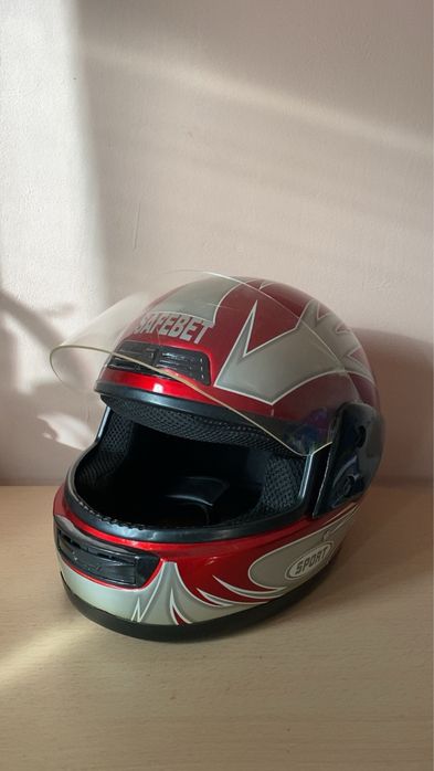 Cască moto Safebet roșie