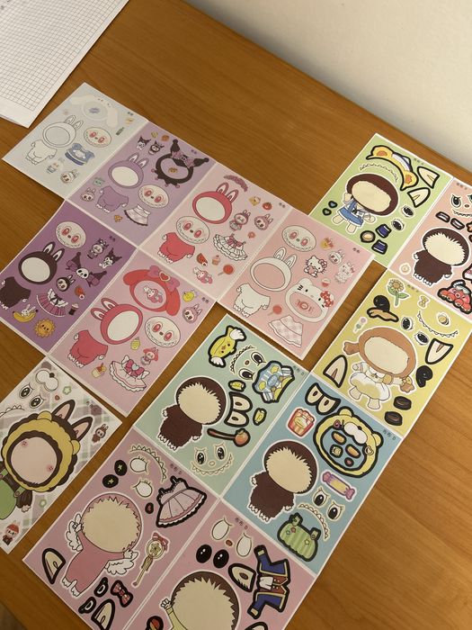 Продам наклейки конструктор лабубу