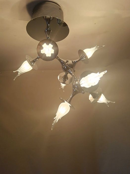 Lustra, Art Deco, Postmodern, Aureliano Toso, Murano Tulip, vintage