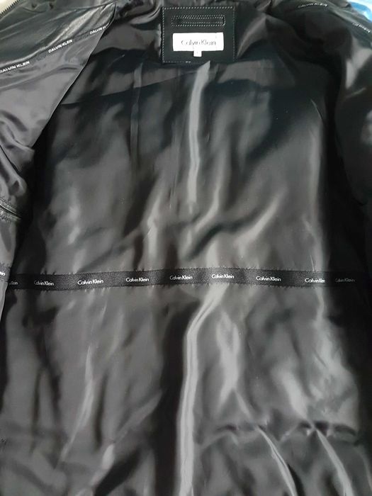 Ново мъжко оригинално кожено яке Calvin Klein естествена кожа размер L