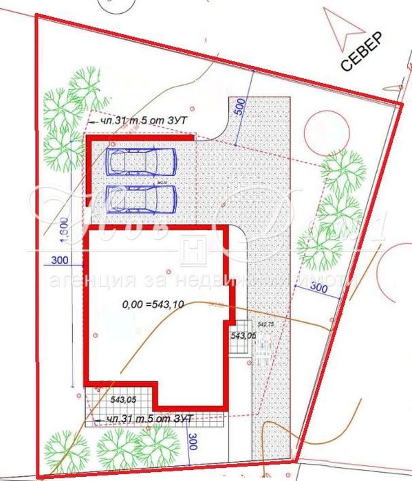 Парцел с Разрешение за строеж в Костинброд площ 539 цена 144990