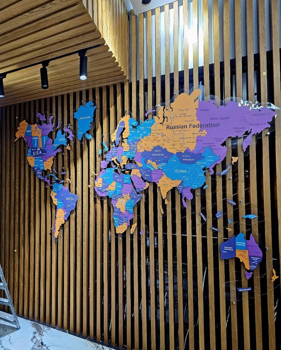 Интерьерная карта мира