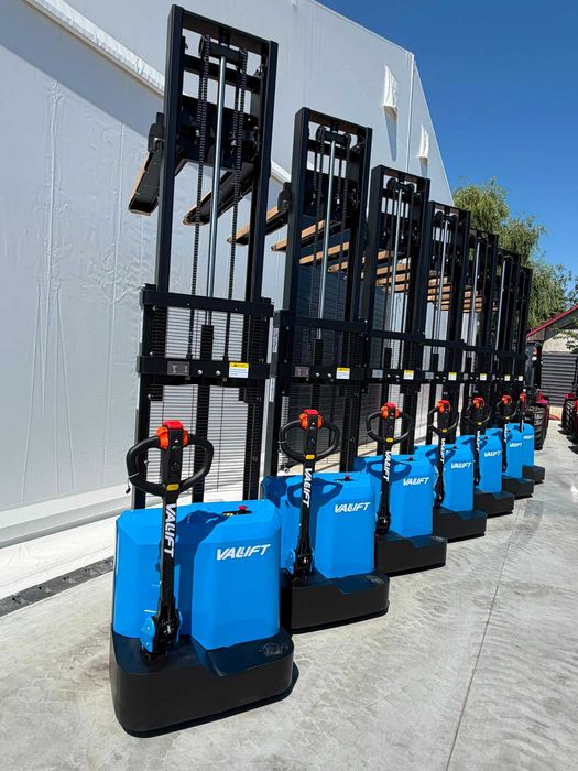 Transpaleta electrica Liza Electrica cu catarg 1500kg VALLIFT Service si Garantie